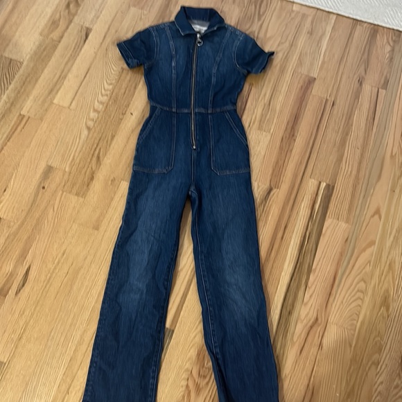 Aritzia Denim Forum Bootcut Jumpsuit - Picture 2 of 6